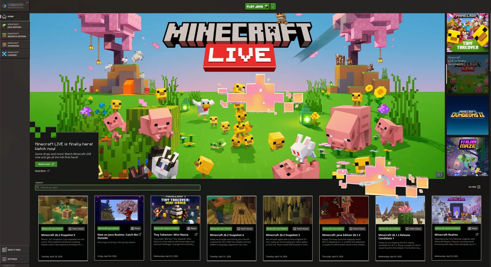 Omarchy මත ධාවනය වන Minecraft